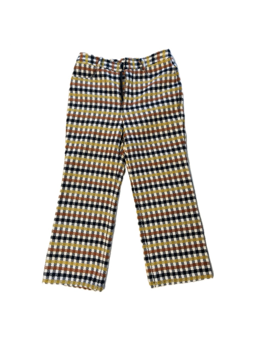 No. 6 Store New York Tuesday Plaid Check Kick Flare Pants Size 3 US 8 Med/Large